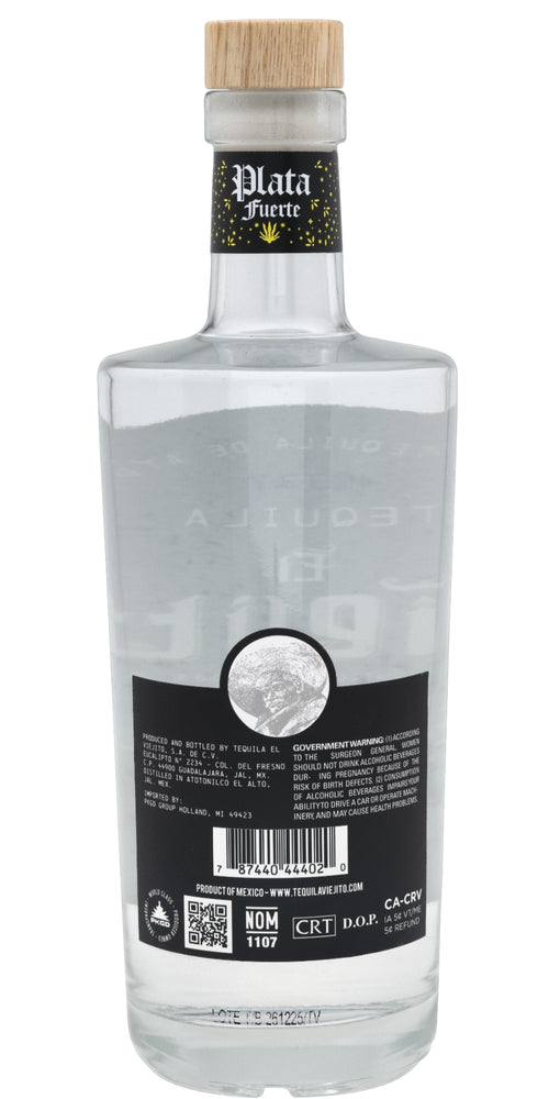 El Viejito Plata Fuerte Tequila 750ml