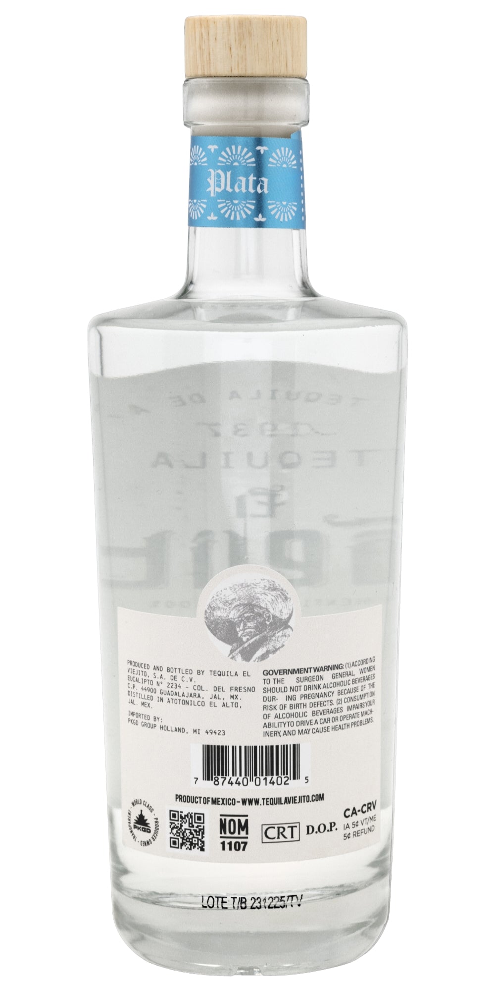 El Viejito Plata Tequila 750ml
